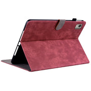 For Nokia T21 Tiger Pattern Flip Leather Tablet Case(Red)