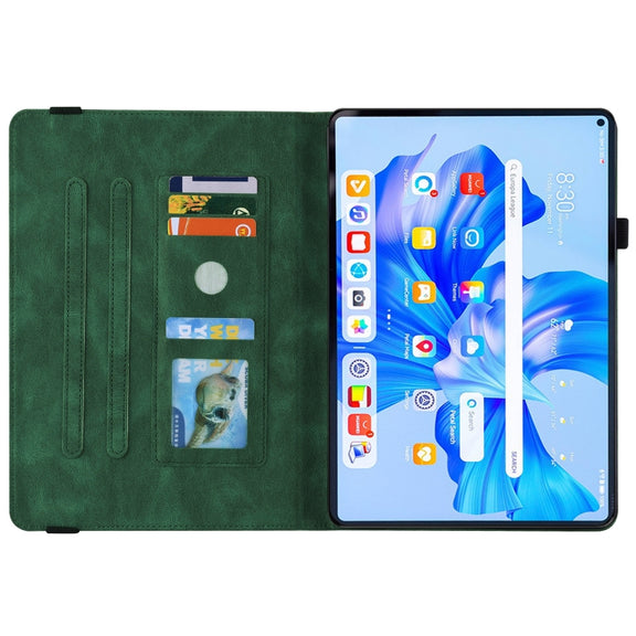 For Huawei MatePad Pro 11 2022 Butterfly Flower Embossed Leather Tablet Case(Green)