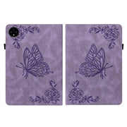 For Huawei MatePad Pro 11 2022 Butterfly Flower Embossed Leather Tablet Case(Purple)