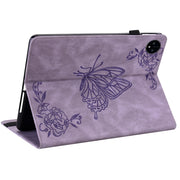 For Huawei MatePad Pro 11 2022 Butterfly Flower Embossed Leather Tablet Case(Purple)