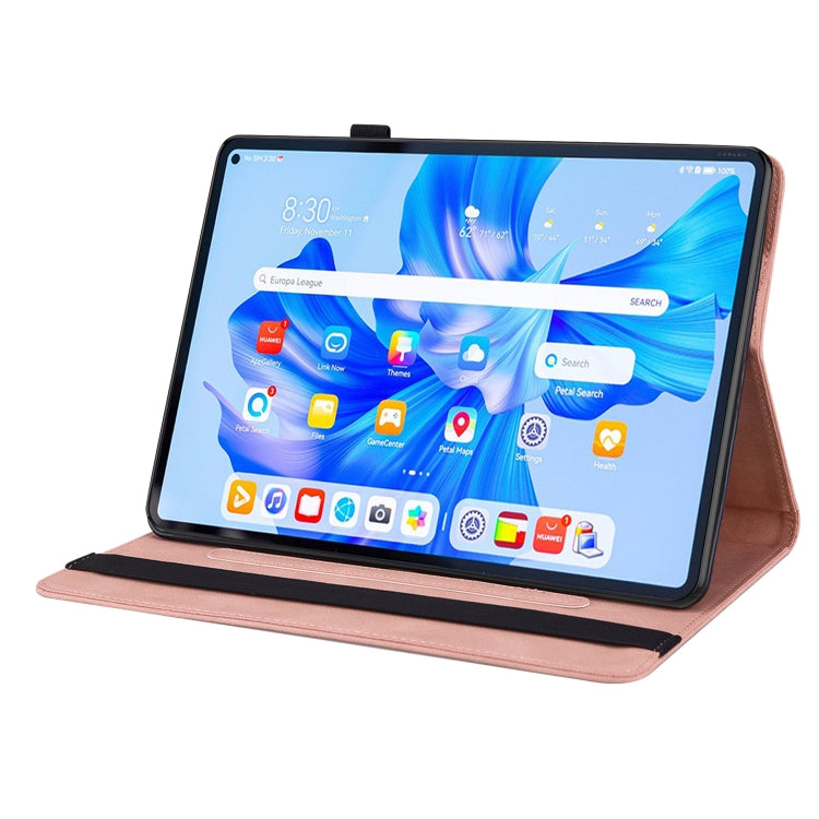 For Huawei MatePad Pro 11 2022 Butterfly Flower Embossed Leather Tablet Case(Rose Gold) - Huawei by PMC TechLife | Online Shopping South Africa | PMC TechLife | Buy Now Pay Later Mobicred