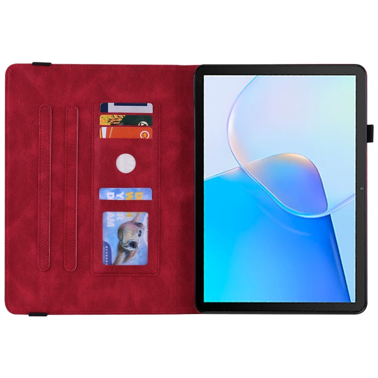 For Huawei MatePad SE Butterfly Flower Embossed Leather Tablet Case(Red) - Huawei by PMC TechLife | Online Shopping South Africa | PMC TechLife | Buy Now Pay Later Mobicred