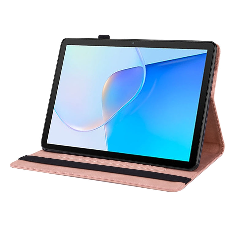 For Huawei MatePad SE Butterfly Flower Embossed Leather Tablet Case(Rose Gold) - Huawei by PMC TechLife | Online Shopping South Africa | PMC TechLife | Buy Now Pay Later Mobicred