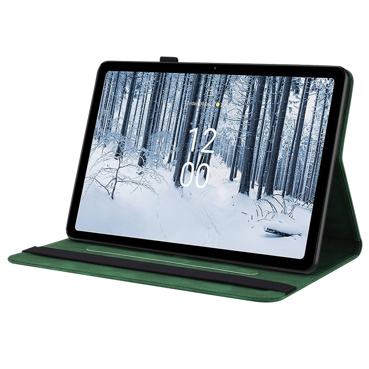 For Nokia T21 Butterfly Flower Embossed Leather Tablet Case(Green) - free shipping - PMC TechLife - Order now!