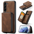 For Samsung Galaxy S24+ 5G JEEHOOD Magnetic Zipper Horizontal Flip Leather Phone Case(Brown) - free shipping - PMC Jewellery - Order now!