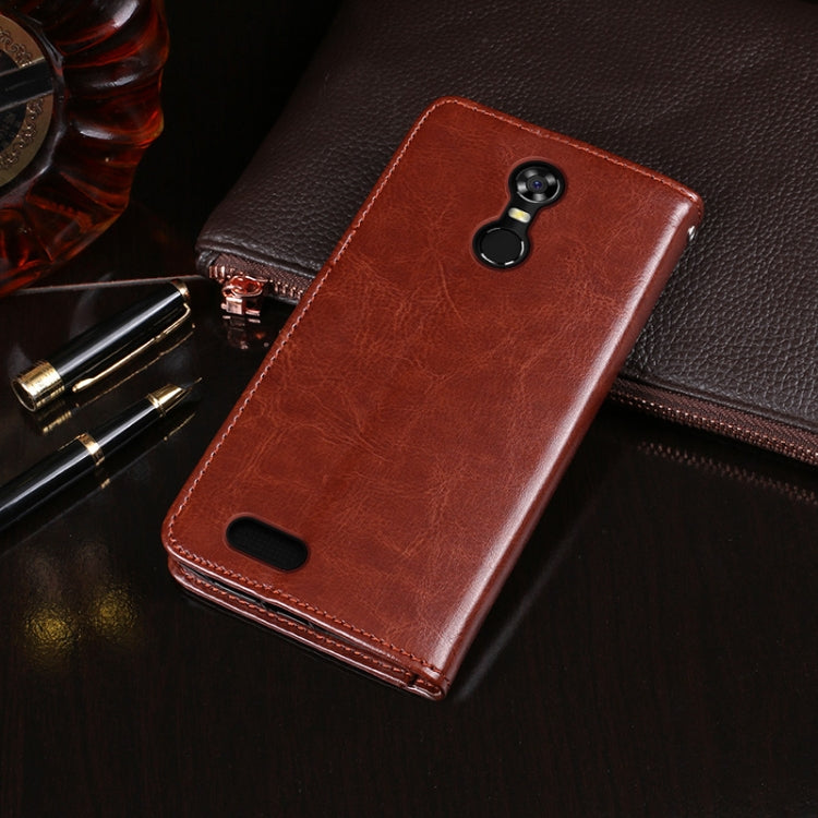 For Oukitel C8 idewei  Crazy Horse Texture Horizontal Flip Leather Case with Holder & Card Slots & Wallet(Yellow)