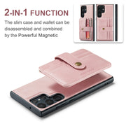 For Samsung Galaxy S24 Ultra 5G JEEHOOD RFID Blocking Anti-Theft Magnetic Phone Case(Pink)