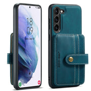 For Samsung Galaxy S24 5G JEEHOOD RFID Blocking Anti-Theft Magnetic Phone Case(Blue)