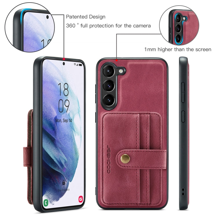 For Samsung Galaxy S24 5G JEEHOOD RFID Blocking Anti-Theft Magnetic Phone Case(Red)