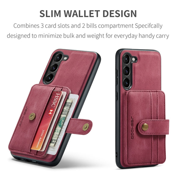 For Samsung Galaxy S24+ 5G JEEHOOD RFID Blocking Anti-Theft Magnetic Phone Case(Red)