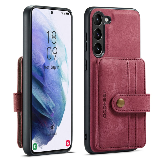 For Samsung Galaxy S24+ 5G JEEHOOD RFID Blocking Anti-Theft Magnetic Phone Case(Red)