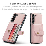 For Samsung Galaxy S24+ 5G JEEHOOD RFID Blocking Anti-Theft Magnetic Phone Case(Pink)