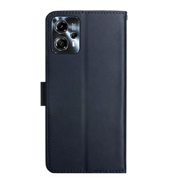 For Motorola Moto G23 4G/G13 4G Genuine Leather Fingerprint-proof Flip Phone Case(Blue) - free shipping - PMC TechLife - Order now!