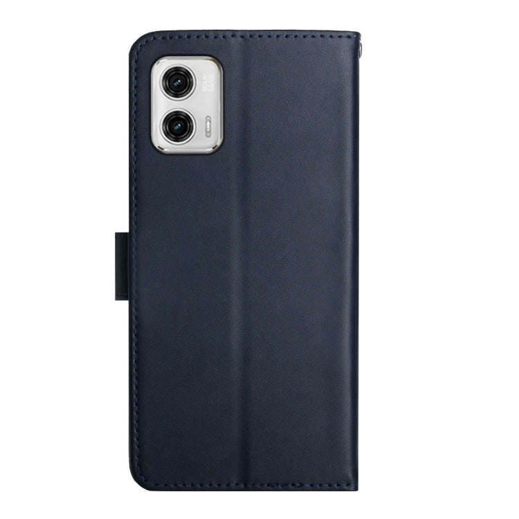 For Motorola Moto G73 5G Genuine Leather Fingerprint-proof Flip Phone Case(Blue) - free shipping - PMC TechLife - Order now!