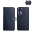 For TCL 40 SE Genuine Leather Fingerprint-proof Flip Phone Case(Blue) - More Brand by PMC TechLife | Online Shopping South Africa | PMC TechLife | Buy Now Pay Later Mobicred