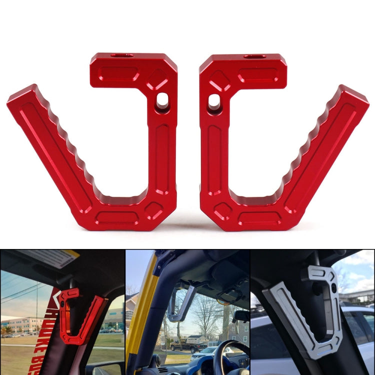For Jeep Wrangler JK 2007-2018 Car Modification Aluminum Interior Handle(Red) - Door Handles by PMC TechLife | Online Shopping South Africa | PMC TechLife | Buy Now Pay Later Mobicred
