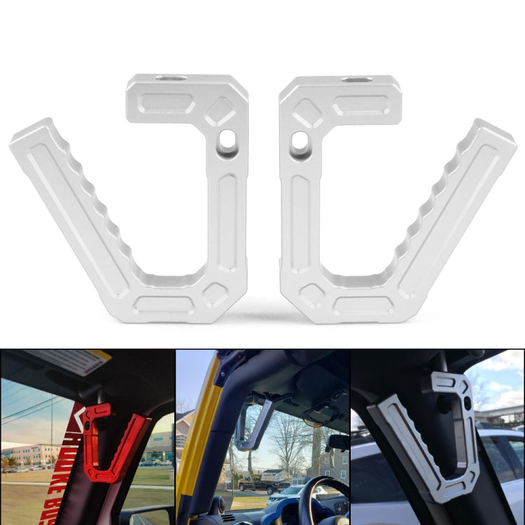For Jeep Wrangler JK 2007-2018 Car Modification Aluminum Interior Handle(Silver) - Door Handles by PMC TechLife | Online Shopping South Africa | PMC TechLife | Buy Now Pay Later Mobicred