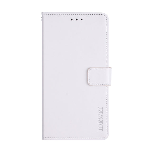 For LG G8 ThinQ idewei Crazy Horse Texture Horizontal Flip Leather Case with Holder & Card Slots & Wallet(White)
