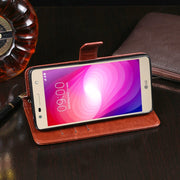 For LG X power2 idewei Crazy Horse Texture Horizontal Flip Leather Case with Holder & Card Slots & Wallet(Red)