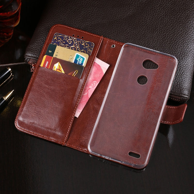For LG X power3 idewei Crazy Horse Texture Horizontal Flip Leather Case with Holder & Card Slots & Wallet(White)