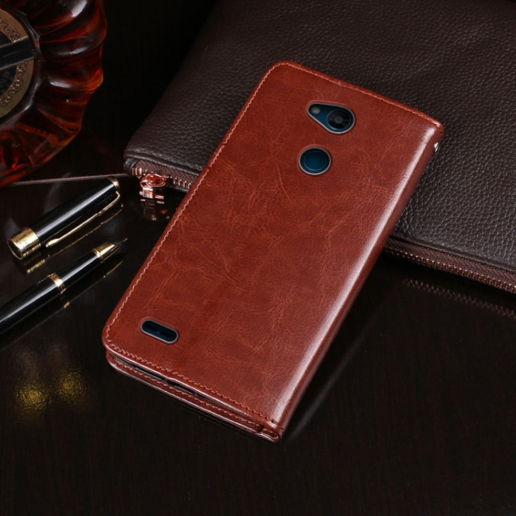 For LG X power3 idewei Crazy Horse Texture Horizontal Flip Leather Case with Holder & Card Slots & Wallet(Brown) - LG Cases by idewei | Online Shopping South Africa | PMC Jewellery | Buy Now Pay Later Mobicred