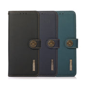 For OnePlus 11 KHAZNEH Custer Texture RFID Genuine Leather Phone Case(Green)