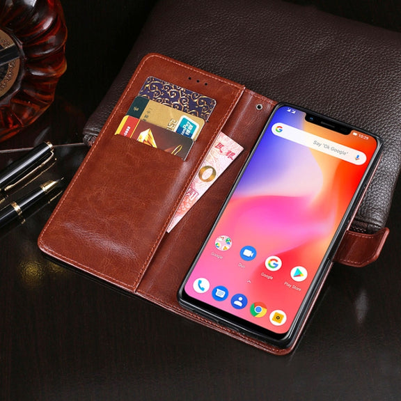 For Ulefone S10 Pro idewei  Crazy Horse Texture Horizontal Flip Leather Case with Holder & Card Slots & Wallet(Yellow)