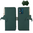 For Motorola Moto G53 5G Genuine Leather Magnetic RFID Leather Phone Case(Green) - Motorola Cases by PMC TechLife | Online Shopping South Africa | PMC TechLife | Buy Now Pay Later Mobicred