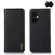 For OnePlus Nord CE 3 Lite KHAZNEH Nappa Top Layer Cowhide Leather Phone Case(Black) - OnePlus Cases by PMC TechLife | Online Shopping South Africa | PMC TechLife | Buy Now Pay Later Mobicred