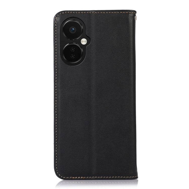 For OnePlus Nord CE 3 Lite KHAZNEH Nappa Top Layer Cowhide Leather Phone Case(Black) - OnePlus Cases by PMC TechLife | Online Shopping South Africa | PMC TechLife | Buy Now Pay Later Mobicred