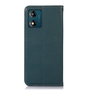 For Motorola Moto E13 4G 2023 KHAZNEH Nappa Top Layer Cowhide Leather Phone Case(Green)