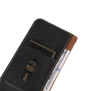 For Motorola Moto E13 4G 2023 KHAZNEH Nappa Top Layer Cowhide Leather Phone Case(Black)