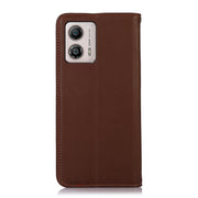 For Motorola Moto G53 5G KHAZNEH Nappa Top Layer Cowhide Leather Phone Case(Brown)