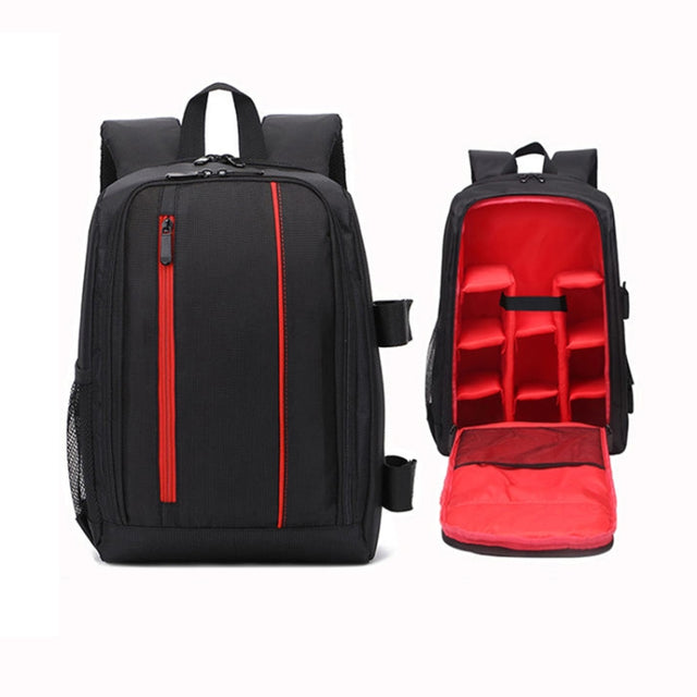 Outdoor Camera Backpack Water-resistant Photography Camera Shoulders Bag, Size:45x32x18cm(Red)
