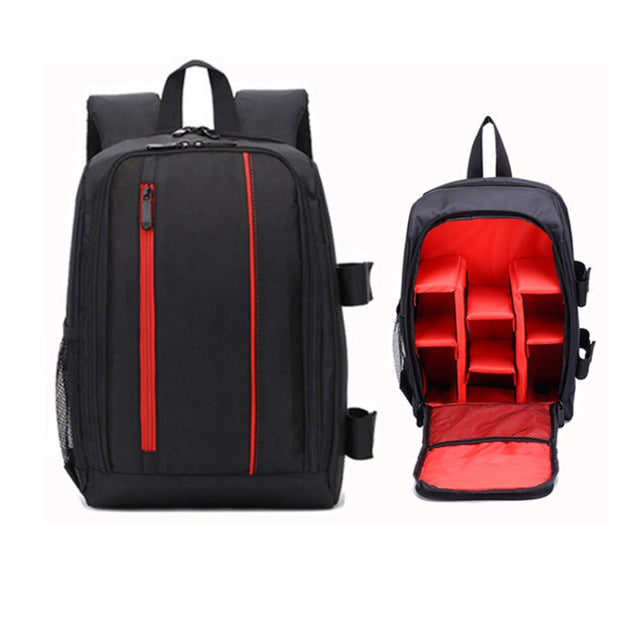 Outdoor Camera Backpack Water-resistant Photography Camera Shoulders Bag, Size:33.5x25.5x15.5cm(Red)