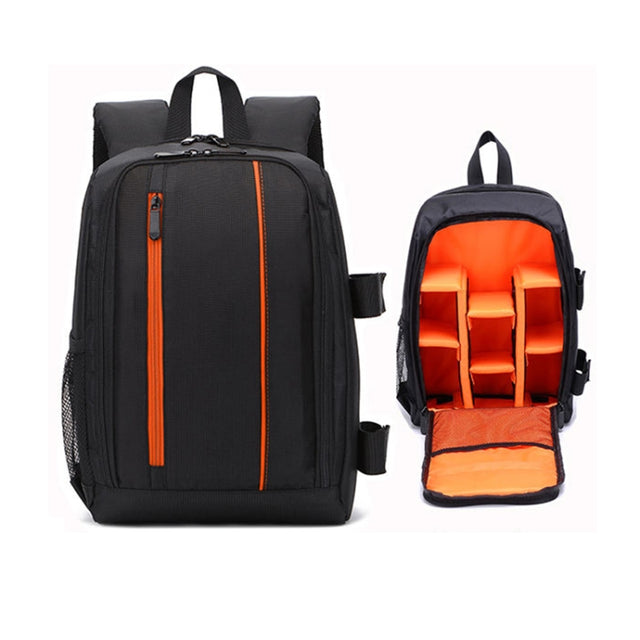Outdoor Camera Backpack Water-resistant Photography Camera Shoulders Bag, Size:33.5x25.5x15.5cm(Orange)