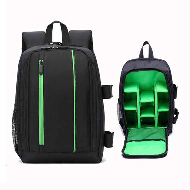 Outdoor Camera Backpack Water-resistant Photography Camera Shoulders Bag, Size:33.5x25.5x15.5cm(Green)