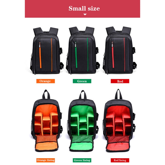 Outdoor Camera Backpack Water-resistant Photography Camera Shoulders Bag, Size:33.5x25.5x15.5cm(Orange)