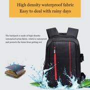 Outdoor Camera Backpack Water-resistant Photography Camera Shoulders Bag, Size:33.5x25.5x15.5cm(Red)