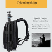 Outdoor Camera Backpack Water-resistant Photography Camera Shoulders Bag, Size:33.5x25.5x15.5cm(Red)