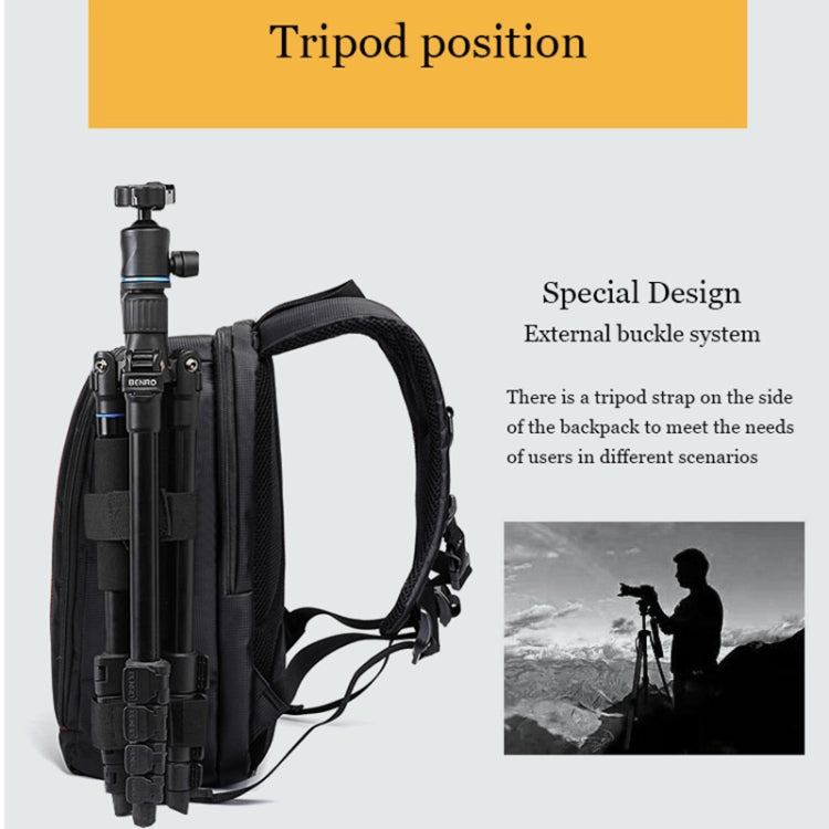 Outdoor Camera Backpack Water-resistant Photography Camera Shoulders Bag, Size:33.5x25.5x15.5cm(Red)