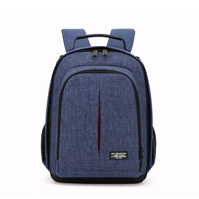 Small Water-resistant Camera Backpack Shoulders SLR Camera Bag(Blue)