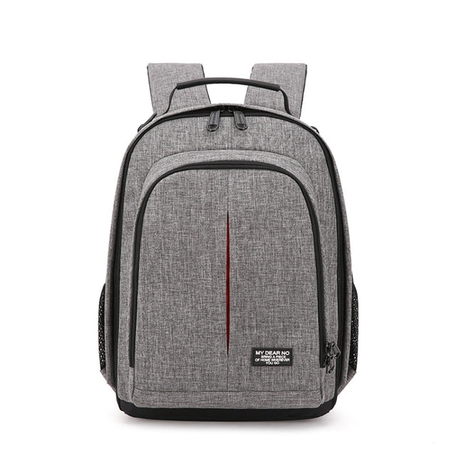 Small Water-resistant Camera Backpack Shoulders SLR Camera Bag(Grey)