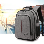 Small Water-resistant Camera Backpack Shoulders SLR Camera Bag(Grey)