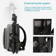 Small Water-resistant Camera Backpack Shoulders SLR Camera Bag(Grey)