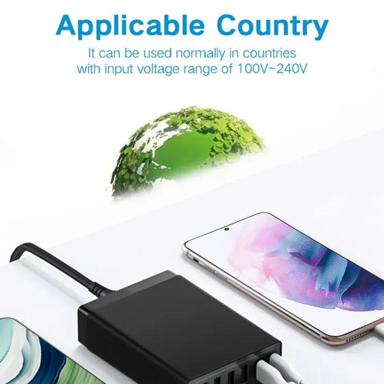 MFT-03Q 10 in 1 65W QC3.0 USB Smart Fast Charger, Plug Type:UK Plug(Black) - USB Charger by PMC TechLife | Online Shopping South Africa | PMC TechLife | Buy Now Pay Later Mobicred