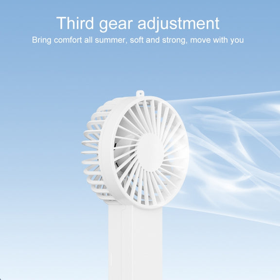 WT-F58 Hanging Neck Handheld Electric Fan(Cream Color)