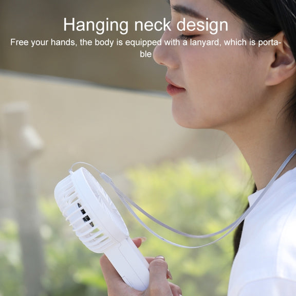 WT-F58 Hanging Neck Handheld Electric Fan(Cream Color)