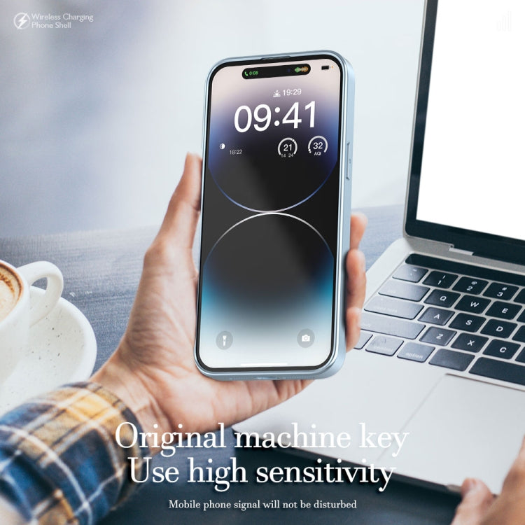 For iPhone 14 Pro R-JUST Square Round Mirror PC+TPU Phone Case(Green) - iPhone 14 Pro Cases by R-JUST | Online Shopping South Africa | PMC TechLife | Buy Now Pay Later Mobicred