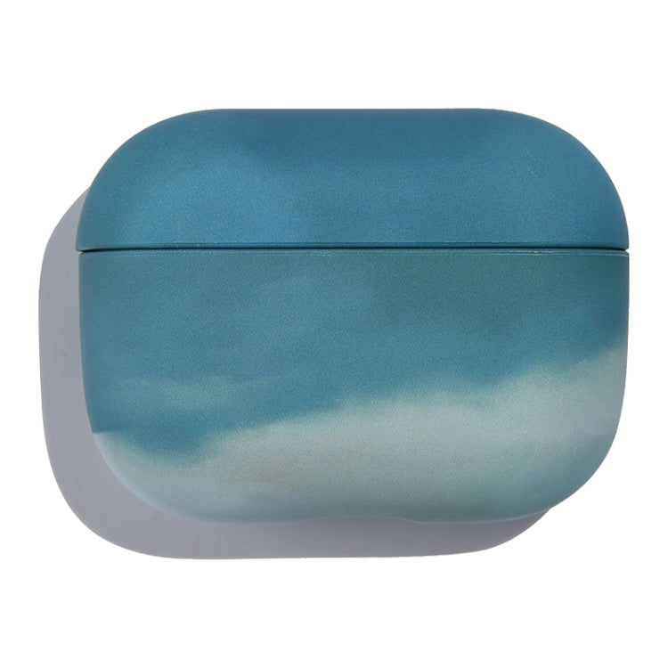 For AirPods Pro Ink Painting Water Sticker PC Earphone Case(Navy Blue) - For AirPods Pro by PMC Jewellery | Online Shopping South Africa | PMC Jewellery | Buy Now Pay Later Mobicred
